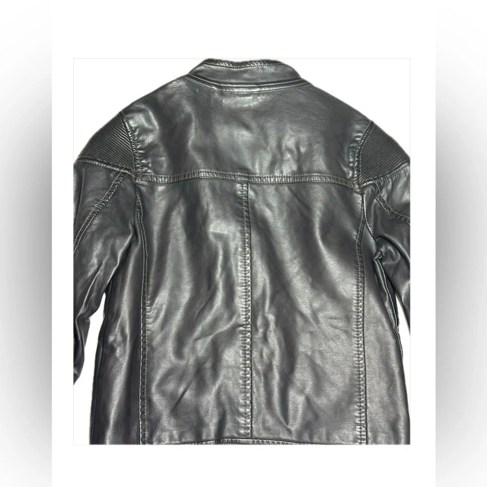 Urban Republic Black Faux Leather Jacket Kid size 5/6